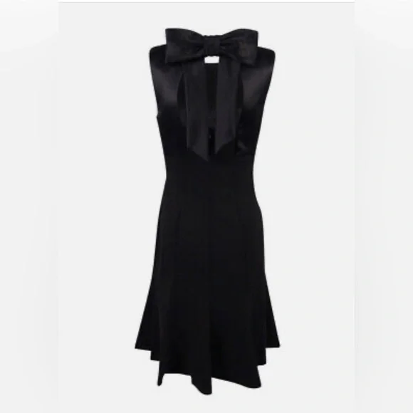 Ralph Lauren Faux Leather Bow Dress
